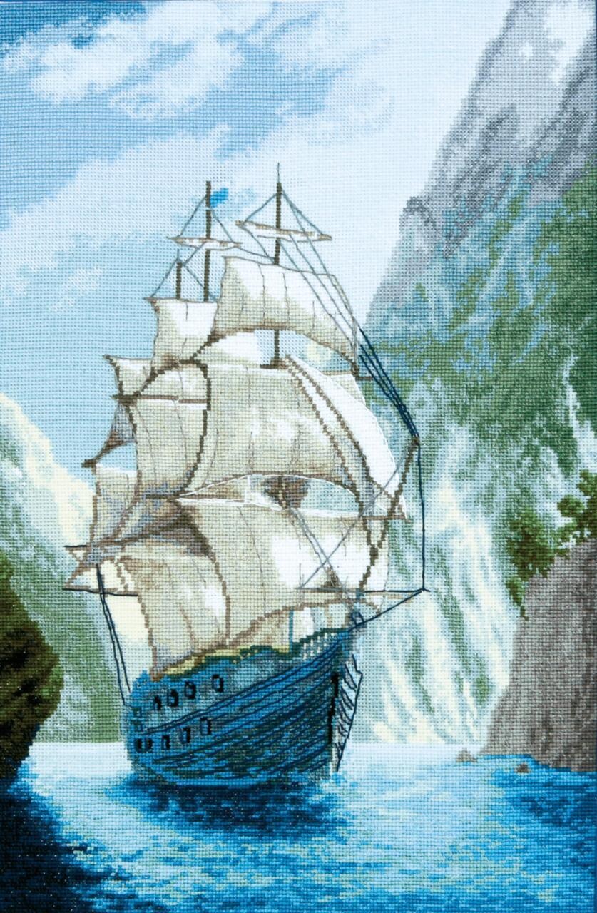 Cross-stitch kit Counted cross stitch kit "To the home harbor"